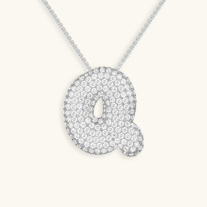 Collier Esme - Initiale en forme de bulle avec diamant — conçu pour inspirer votre style de vie.