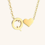 Mallory - Love Initial Letter Necklace — bringing modern charm to your space.