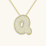 Esme - Bubble Initial Diamond Necklace — designed to inspire your lifestyle.