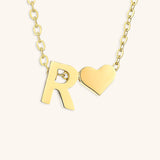 Mallory - Love Initial Letter Necklace — bringing modern charm to your space.