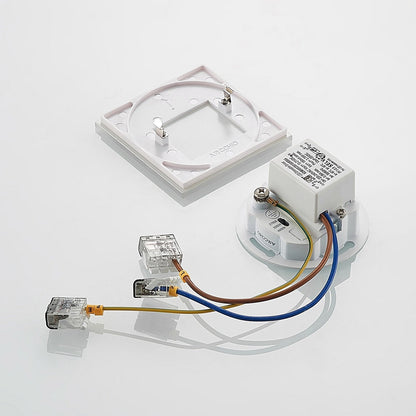 Applique murale encastrée carrée à DEL - Luminaire moderne en aluminium blanc