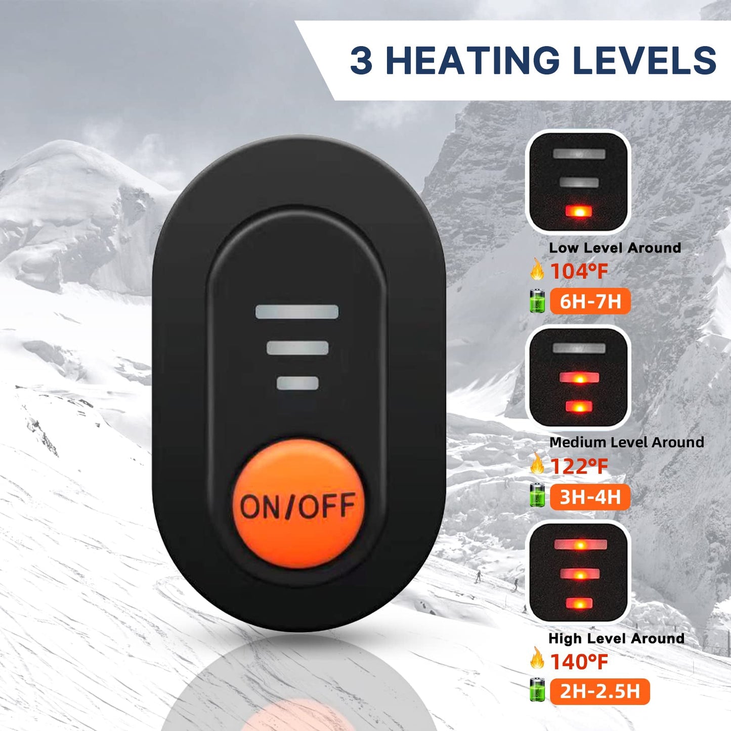 Gants chauffants rechargeables pour hommes et femmes - Doublures thermiques