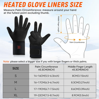 Gants d'hiver chauffants rechargeables pour les sports et activités de plein air