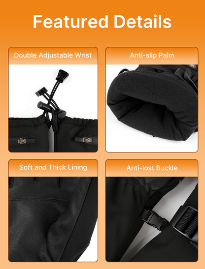 Gants chauffants rechargeables et étanches avec écran tactile pour l'hiver