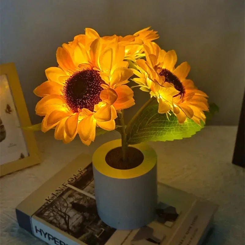 Wiederaufladbare Nachtlampe - LED Blumen Design - Tragbare Lampe