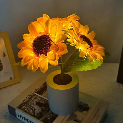 Wiederaufladbare Nachtlampe - LED Blumen Design - Tragbare Lampe