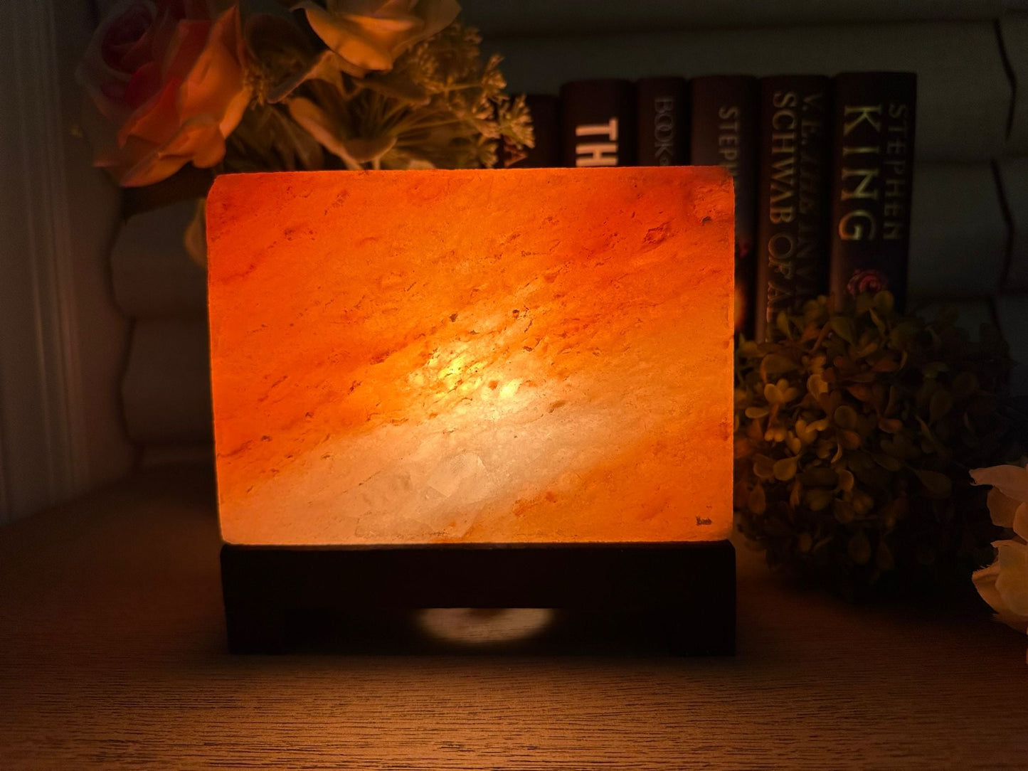 Lampe de sel naturel de l'Himalaya - Forme rectangulaire pour la décoration et le bien-être de la maison