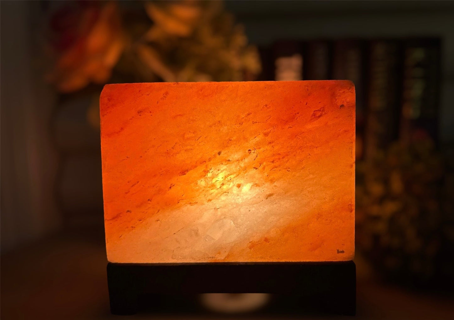 Lampe de sel naturel de l'Himalaya - Forme rectangulaire pour la décoration et le bien-être de la maison