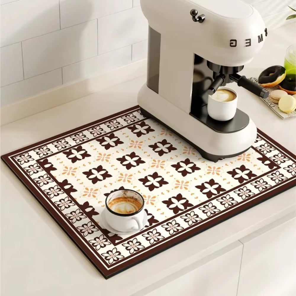 Retro-Fliesen-Design Absorbierende Kaffeemat