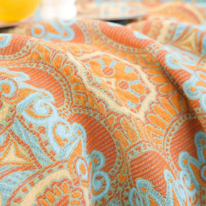 Plaid réversible bohème en coton - Motif cachemire pour la décoration intérieure