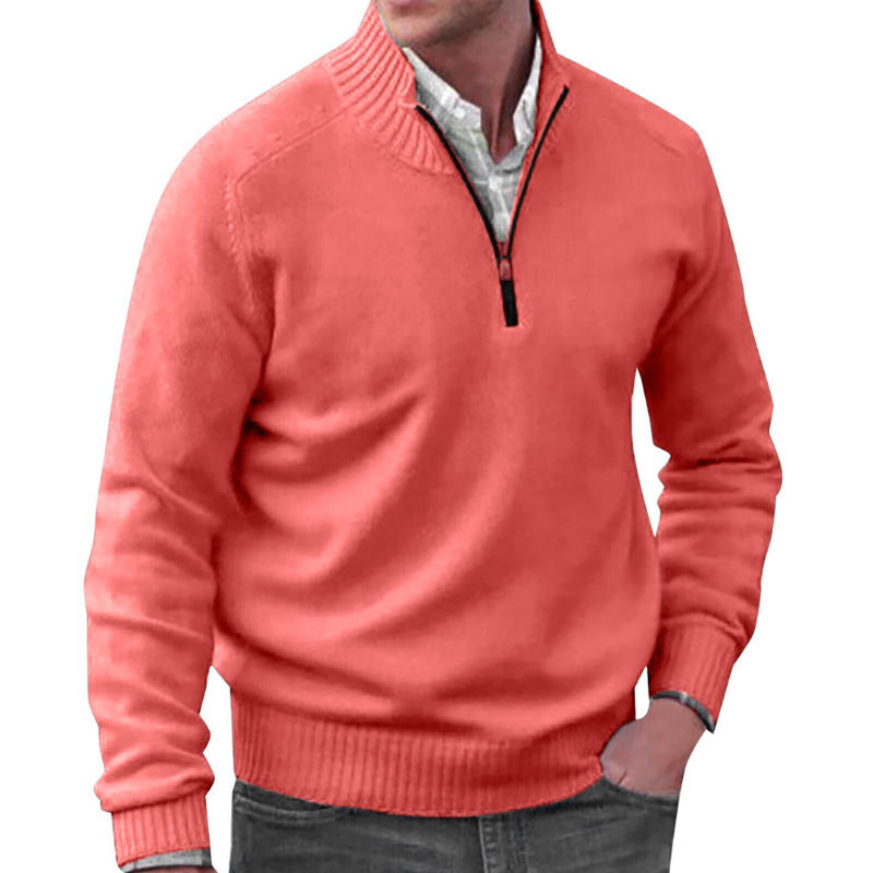 Herren Viertelzip-Pullover - Hiver - Pull - Strickpullover - Herren Halbzip-Pullover