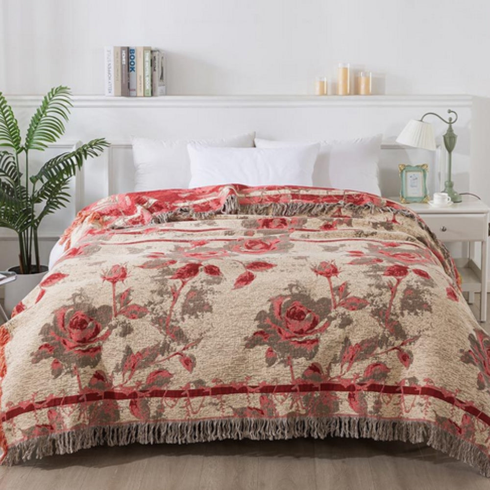 Rosewood Grace Wurfdecke aus Baumwolle