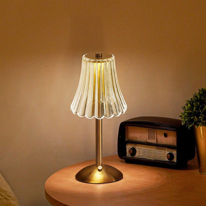 Lampe de table décorative en cristal avec abat-jour scintillant pour l'éclairage de la maison