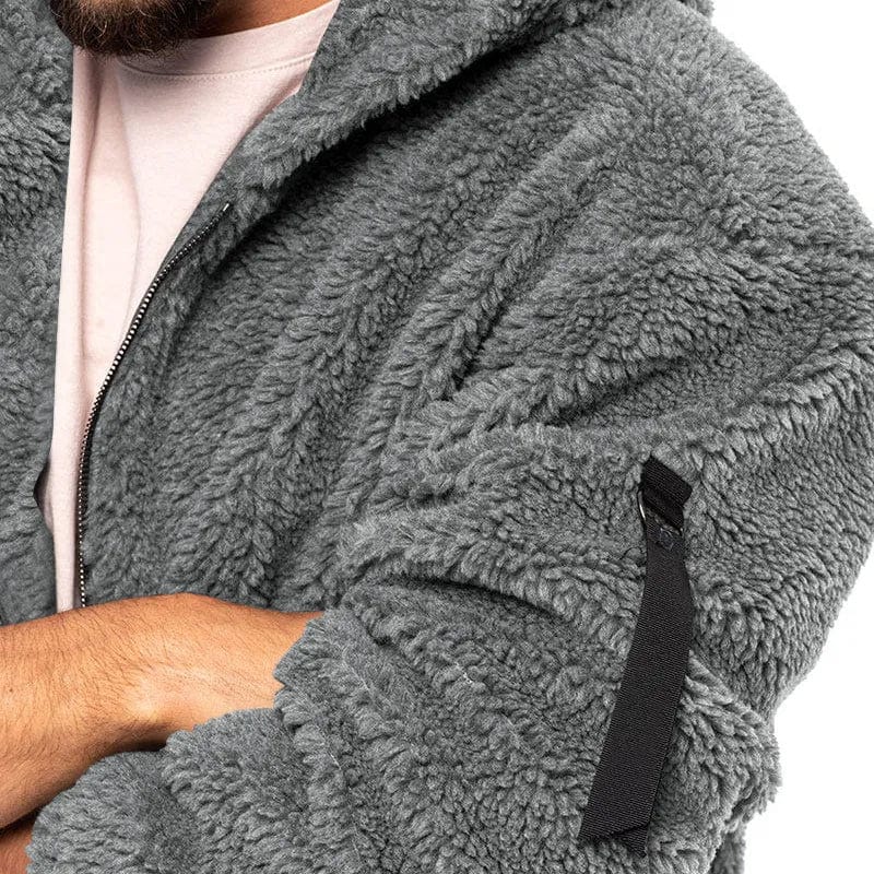 Sweat à capuche zippé Teddyfleece pour hommes | Weiche Wärme und lässiger Alltagsstil