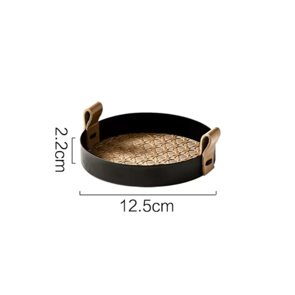 Plateau de service en rotin - Plateau tressé de style nordique pour la décoration intérieure