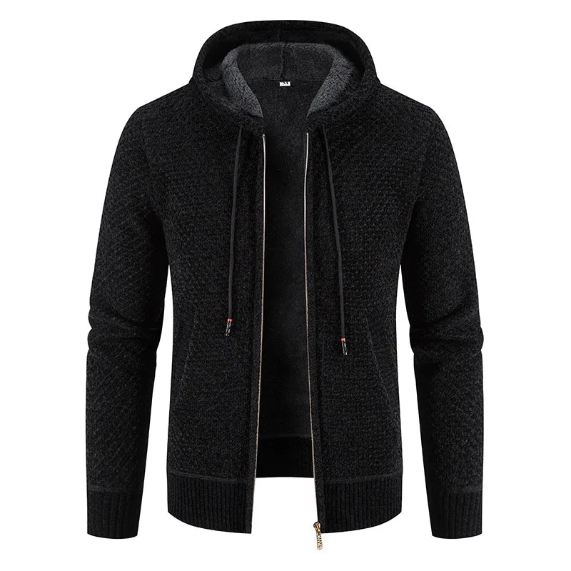 Cardigan Gebreide pour Homme – Veste d'hiver zippée en polaire