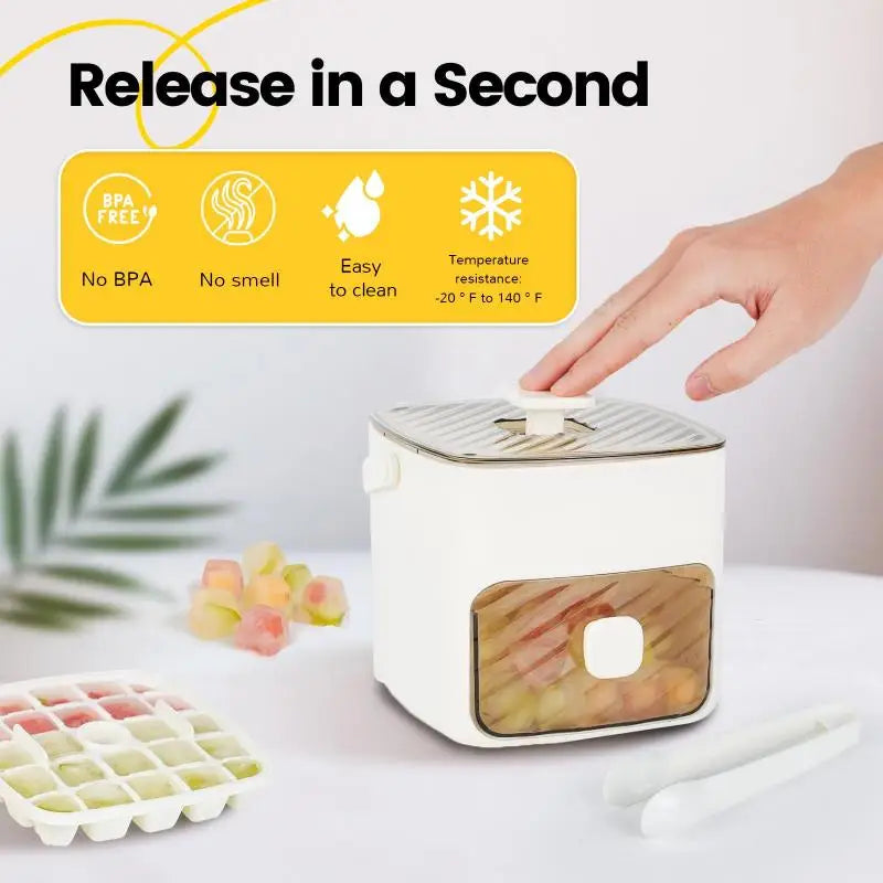 Machine à glaçons moderne | Double compartiment avec poignée