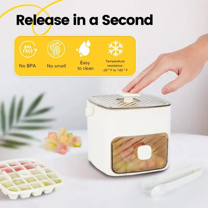 Machine à glaçons moderne | Double compartiment avec poignée