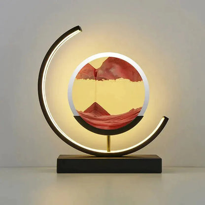 Lampe de nuit LED en forme de croissant de lune, idéale pour la décoration intérieure et les créations artistiques sur sable.