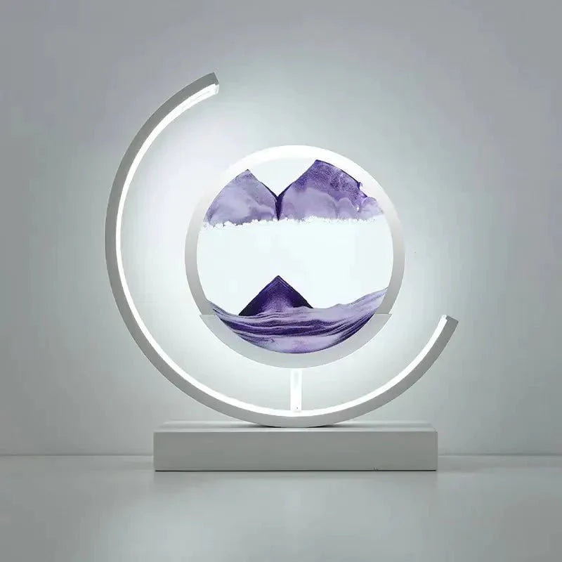 Lampe de nuit LED en forme de croissant de lune, idéale pour la décoration intérieure et les créations artistiques sur sable.
