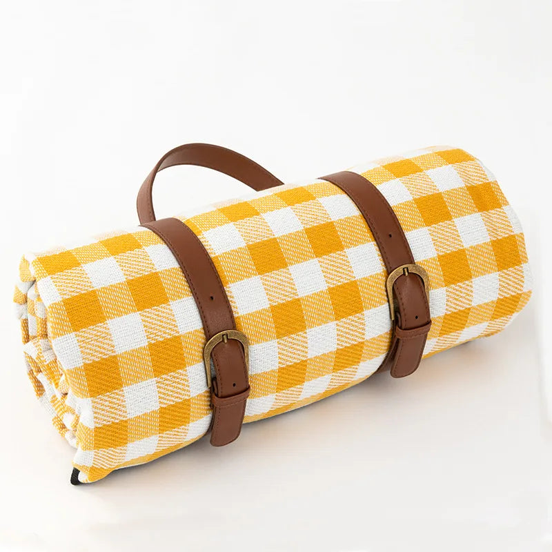 Picknickdecke Wasserdicht Kariert mit Tragegurt