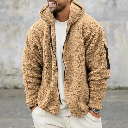 Sweat à capuche zippé Teddyfleece pour hommes | Weiche Wärme und lässiger Alltagsstil