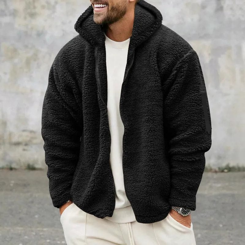 Sweat à capuche zippé en polaire Teddy pour hommes | Zachte Warmte et Casual Style de tous les jours