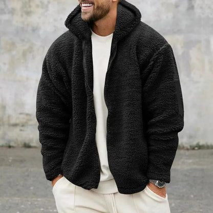 Sweat à capuche zippé en polaire Teddy pour hommes | Zachte Warmte et Casual Style de tous les jours