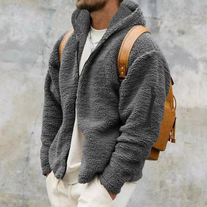 Sweat à capuche zippé Teddyfleece pour hommes | Weiche Wärme und lässiger Alltagsstil