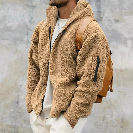 Sweat à capuche zippé Teddyfleece pour hommes | Weiche Wärme und lässiger Alltagsstil