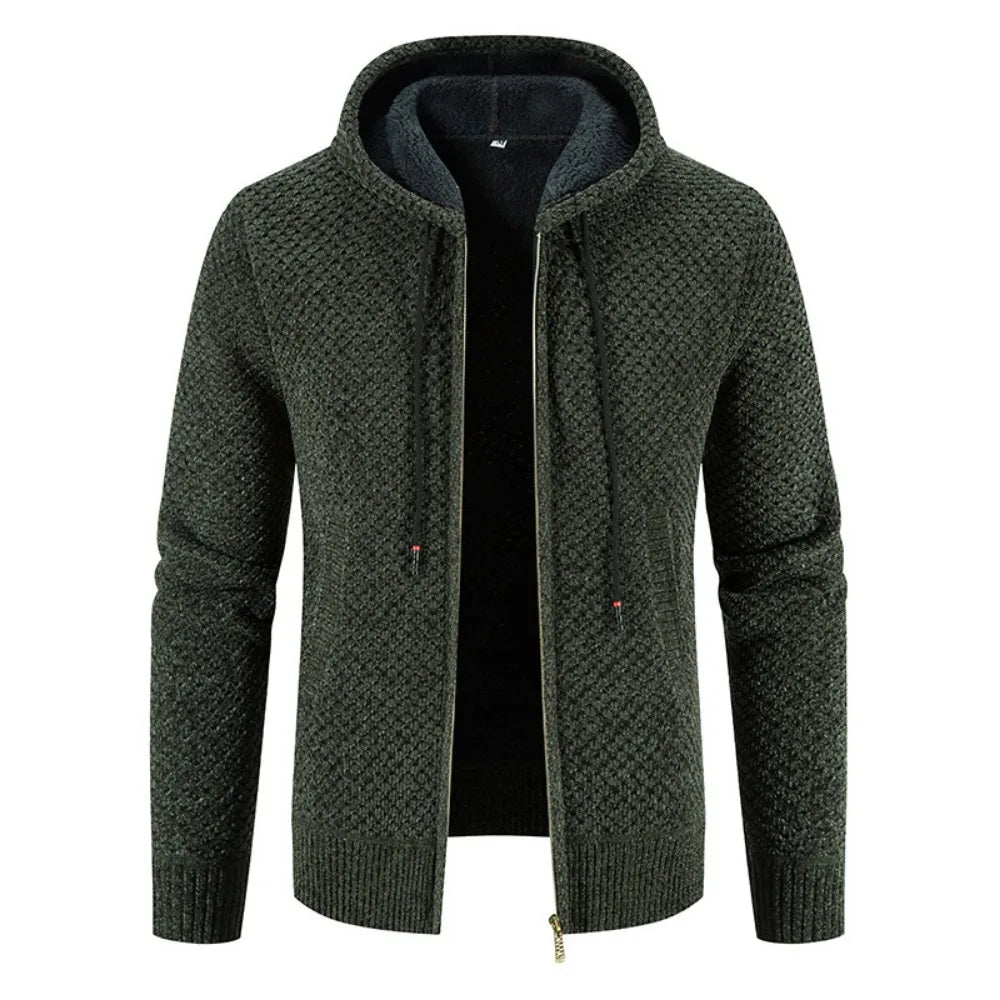 Cardigan Gebreide Homme – Polaire-Voering Rits Winterjack