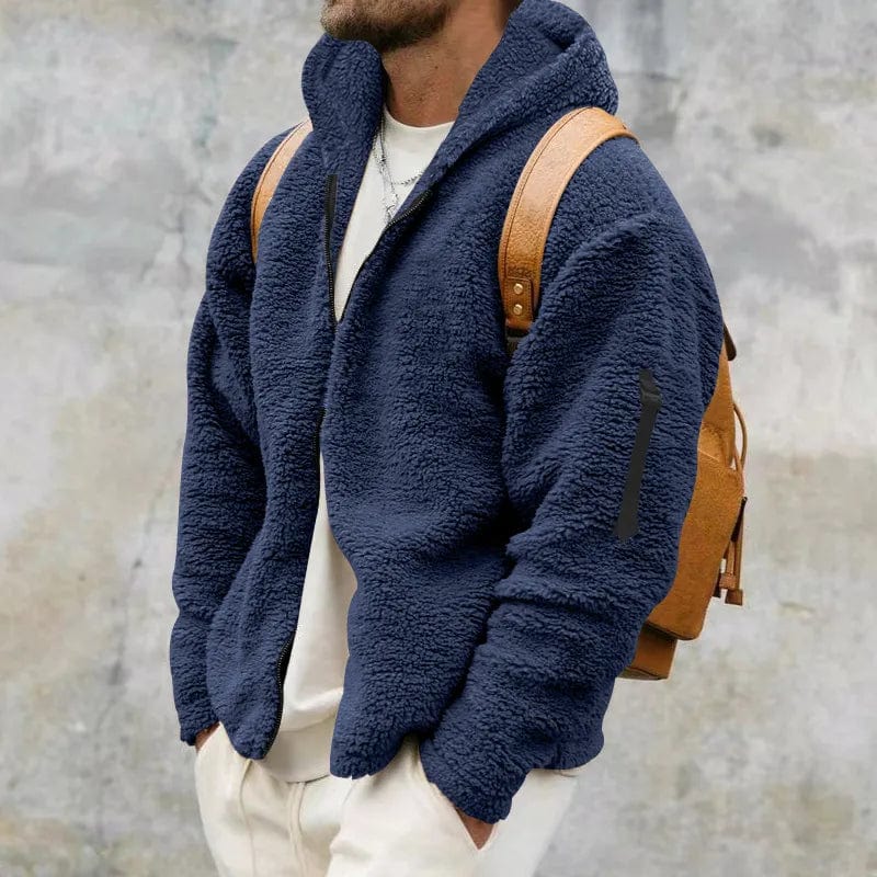 Sweat à capuche zippé en polaire Teddy pour hommes | Zachte Warmte et Casual Style de tous les jours