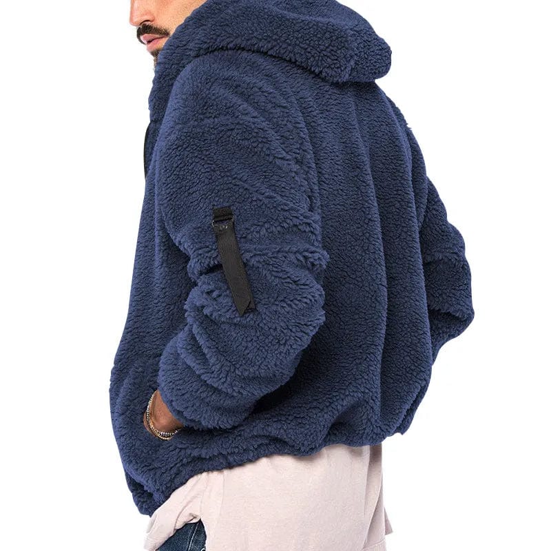 Sweat à capuche zippé en polaire Teddy pour hommes | Zachte Warmte et Casual Style de tous les jours