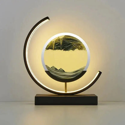 Lampe de nuit LED en forme de croissant de lune, idéale pour la décoration intérieure et les créations artistiques sur sable.
