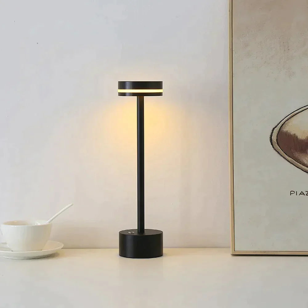Lampe de table LED rechargeable et portable - Sans fil - Design moderne