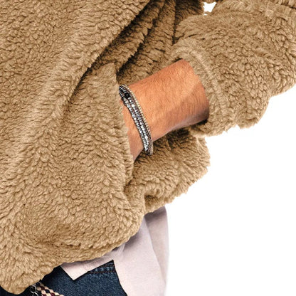 Sweat à capuche zippé Teddyfleece pour hommes | Weiche Wärme und lässiger Alltagsstil