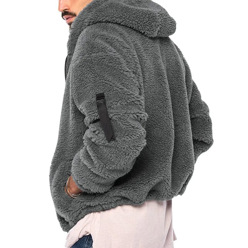 Sweat à capuche zippé en polaire Teddy pour hommes | Zachte Warmte et Casual Style de tous les jours