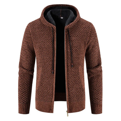 Cardigan Gebreide pour Homme – Veste d'hiver zippée en polaire