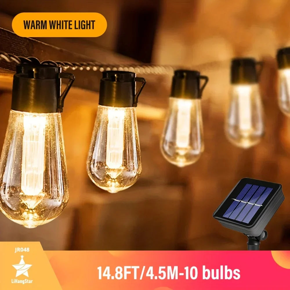 LED Solar Lichterkette SolaLuma | Wasserdicht IP44 | Für Garten, Terrasse & Camping | Automatische Beleuchtung