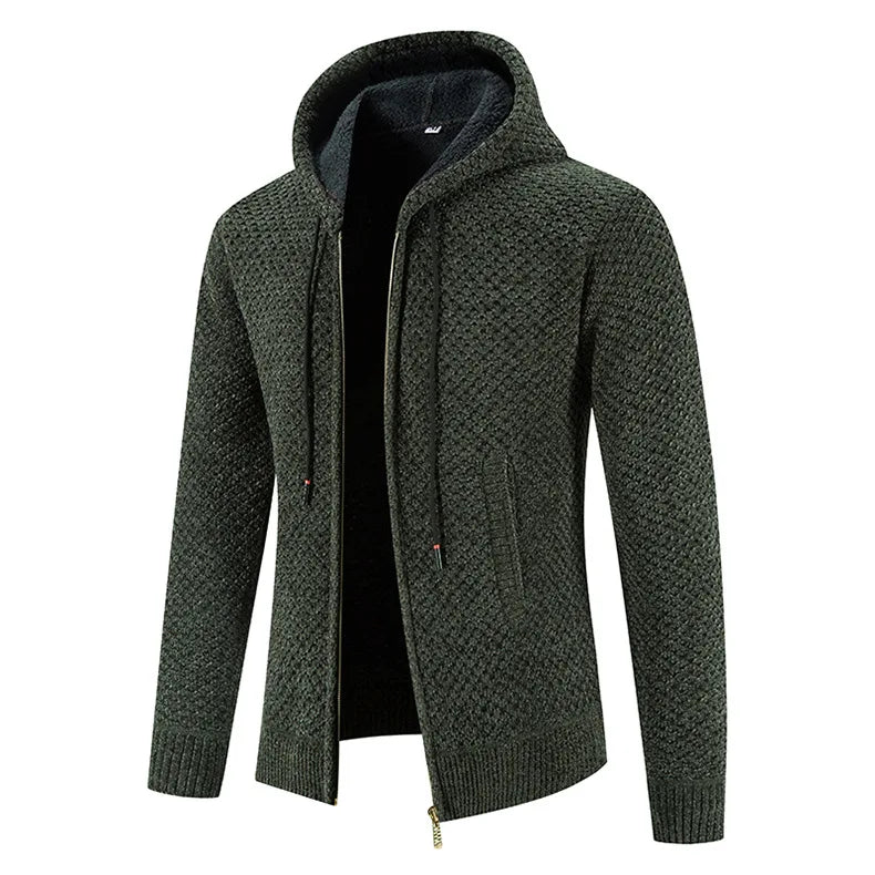 Cardigan Gebreide pour Homme – Veste d'hiver zippée en polaire