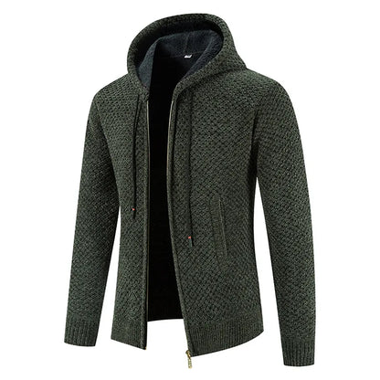 Cardigan Gebreide Homme – Polaire-Voering Rits Winterjack