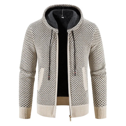 Cardigan Gebreide Homme – Polaire-Voering Rits Winterjack