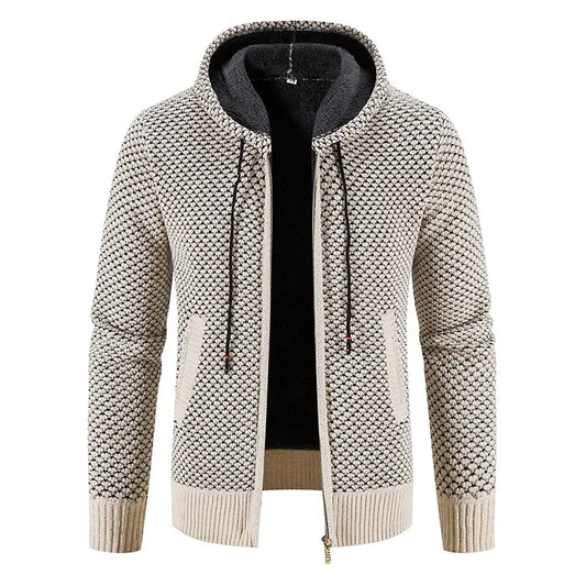 Cardigan Gebreide Homme – Polaire-Voering Rits Winterjack