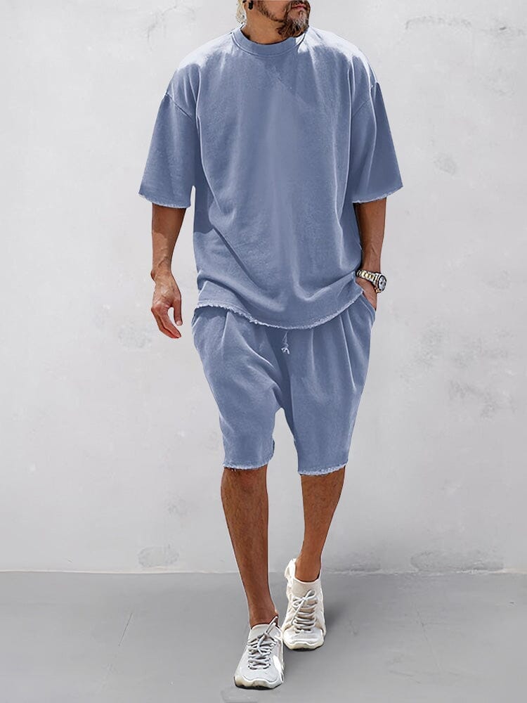 Zweiteiliges Set - Herren Oversized T-Shirt und Sweatshorts Set