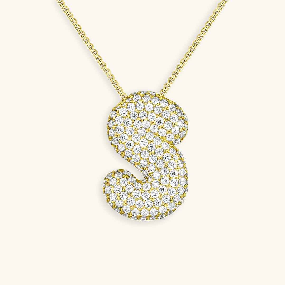 Esme - Bubble Initial Diamond Necklace — designed to inspire your lifestyle.