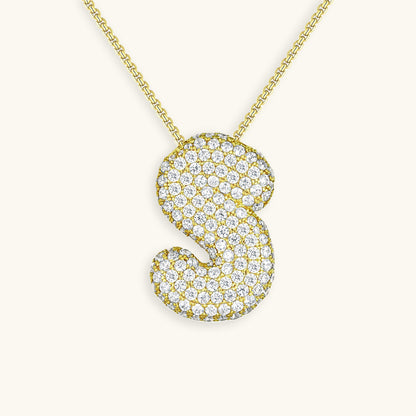 Collier Esme - Initiale en forme de bulle avec diamant — conçu pour inspirer votre style de vie.