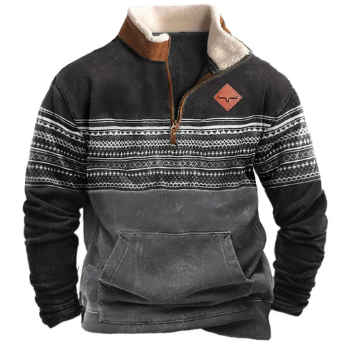 Herren Halbzip-Pullover - Chaud - Hiver - Polaire-Pullover - Herren Viertelzip-Pullover