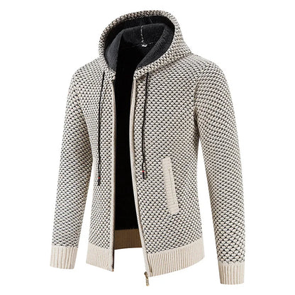 Cardigan Gebreide pour Homme – Veste d'hiver zippée en polaire