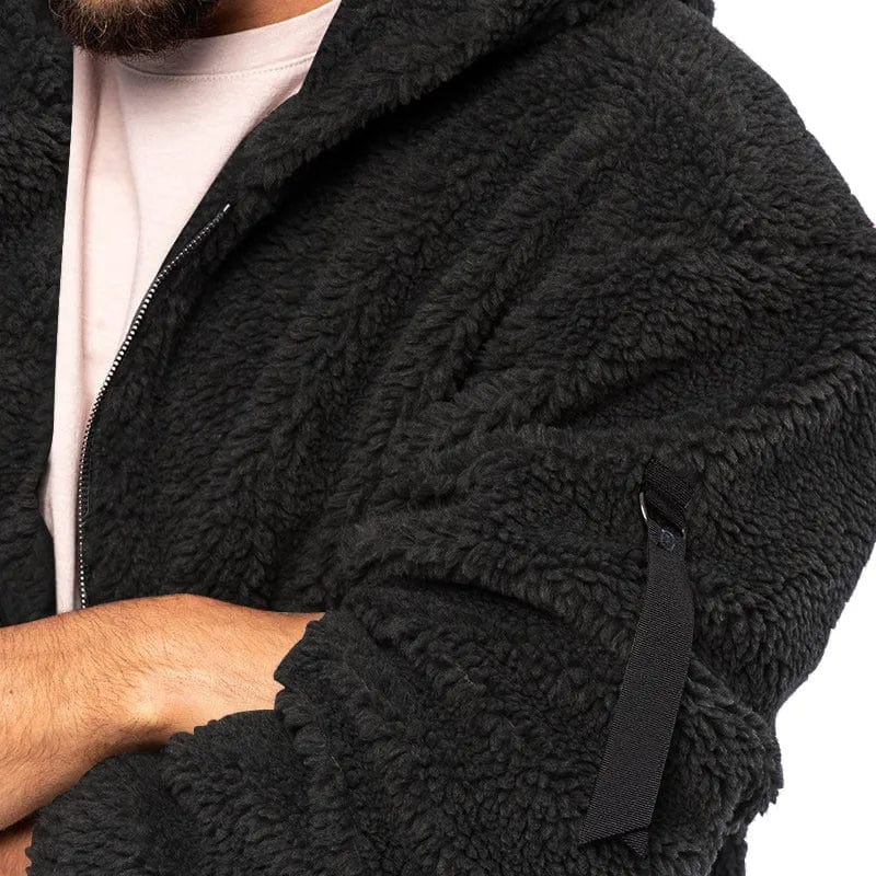 Sweat à capuche zippé Teddyfleece pour hommes | Weiche Wärme und lässiger Alltagsstil