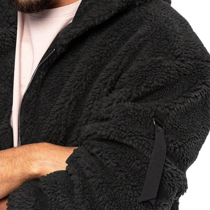 Sweat à capuche zippé en polaire Teddy pour hommes | Zachte Warmte et Casual Style de tous les jours